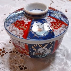 Imari Ware Rice Bowl with Lid